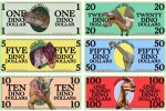 Dino Dollars Play Money Printable pdf sheet