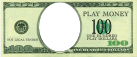 Play Money - one hundred dollar bill template