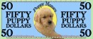 Play Money - Fifty Puppy Dollars Color