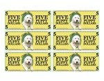 Play Money - Five Puppy Dollars PDF Template Sheet