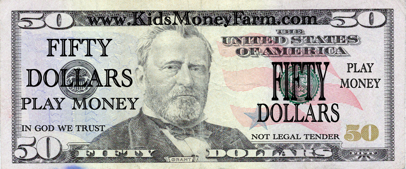 Free Printable Play Money 100