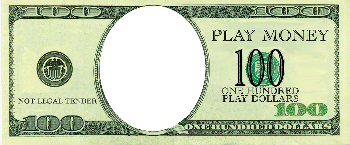 Printable Blank Dollar Bill Template