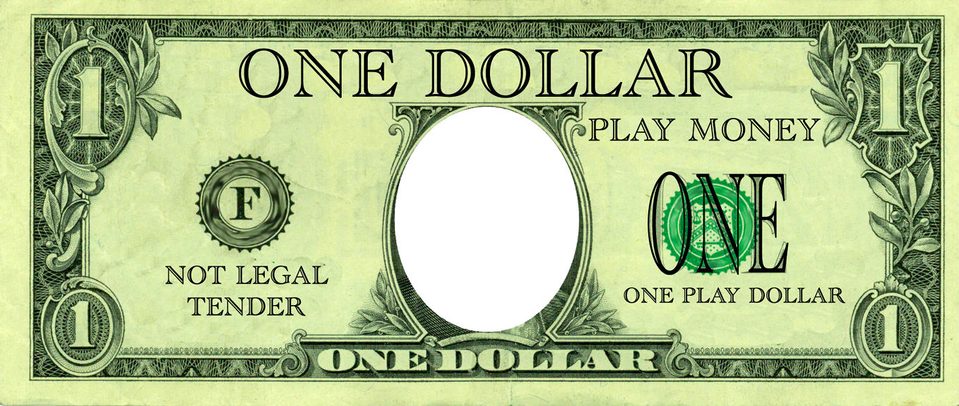 Add Your Own Face Play Money Templates