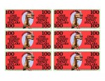 Dino Dollars Play Money Printable one hundred dollar pdf sheet