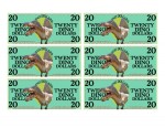Dino Dollars Play Money Printable twenty dollar pdf sheet