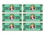 Play Money - Twenty Puppy Dollars PDF Template Sheet